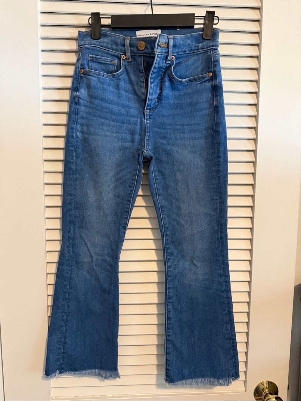 LOFT Blue Wide-Leg High-Rise Jeans
